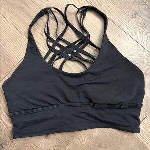 Lululemon Athletica Black Strappy Sports Bra
